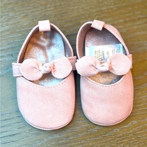 Carters Pink Baby Shoes with Bow detail